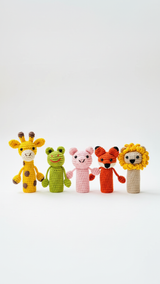 Safari, Finger Puppets - Crochet Toy